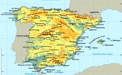политическая карта Испании