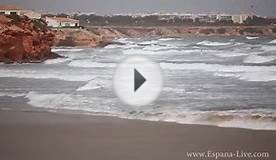 Шторм на море в Испании, ураган